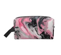 Red Abstract Ink Marble Gray Artistic Storage Bag Toiletry Bag Cosmetic Bag Stationery Bag Travel Bag Daily Storage Bag