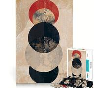 Red Accent Orbit Jigsaw Puzzle 1000 Piece for Adults Mind Game Toy Peaceful Fun Neat Cut Art Collection Piece (38x52cm)