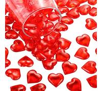 Red Acrylic Hearts, Valentine's Day Heart Ornaments, Heart Gems For Valentine's Day, Engagement, Wedding Anniversary, Home Decoration 75g