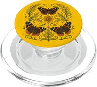 Red Admiral Butterfly Mandala Symmetry with Nature Inspired PopSockets PopGrip for MagSafe