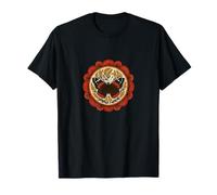 Red Admiral Butterfly Mandala Symmetry with Nature Inspired T-Shirt