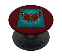 Red Admiral Butterfly Nature Insect Lover Retro Wildlife PopSockets Adhesive PopGrip