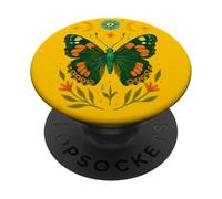 Red Admiral Butterfly Nature Insect Lover Retro Wildlife PopSockets Adhesive PopGrip