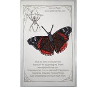 Red Admiral Butterfly Vanessa atalanta Iron on or sew on Patch