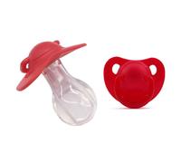 (red) Adult Pacifier Comfortable Silicone Soothing Pacifier Soothes Anxiety And Stress Ergonomic Design Fit Anxious People