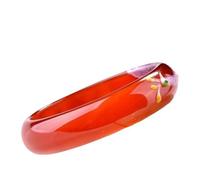 Red Agate, Beautiful Live Buckle Female Jade, Handmade, Lucky Gift Jewelry 59mm-61mm