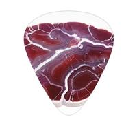 Red Agate Printed pick set - 12 pieces, thin, medium and thick guitar picks, suitable for guitar, bass, electric guitar and ukulele