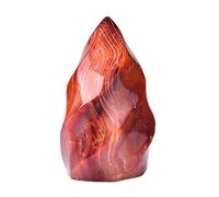 Red Agate Torch Flame Psychic Feng Shui Gemstone Form Fire Crystal Room Ornament (Size : 300-500g)