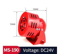 Red Alarm for Power Failure Detection, 110dB High-Decibel Motor-Driven Buzzer with AC110V/DC12V/DC24V Voltage Options, Metal and Pla(DC 24V)