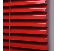 Red Aluminium Venetian Blinds Window Shades,Blackout Roller Blind,Home Office Venetian Shutter Blinds,Privacy,Light and Glare Protection,Twist Open Close Control Wand,Custom (W60xH180cm(24x71in))