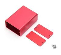 Red Aluminum Box, Aluminum Project Enclosure Box Electronic DIY Case for heat-dissipating of electronic products and printed circuit board wiring, 23 * 44 * 60mm(LWH)