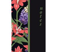 Red Amaryllis and Purple Lupines Floral Design Notebook