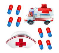 Red Ambulance Nurse Cap Capsule Balloons Thank You Nurses Balloon RN Graduation Nurses Week Themed Balloons Nursing Graduation/Nurse Practitioner Grad/Nurses School Office Party Decorations Supplies