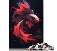 Red And Black Betta Puzzles 1000 Pieces for Teenagers Gifts Wooden Puzzle for Adults And Teenager Home Decoration Puzzle Toys 1000pcs (75x50cm)