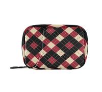 Red and Black Chess Board Medication Bags with Detachable Compartments Attachable Pill Organizer 3X a Day for Purse