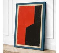 Red and Black Division Canvas Wall Art Print 36x24 Inch