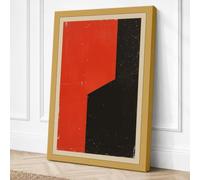 Red and Black Division Canvas Wall Art Print 36x24 Inch