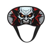 Red and Black Evil Ghost Blackout Sleep Mask for Comfort Soft Indoor Outdoor Camping Travel Shift Change
