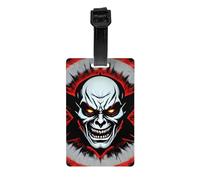 Red and Black Evil Ghost Luggage tag Hanger Protects Privacy and is a Must-Have for Travel and is Durable