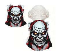 Red and Black Evil Ghost M Pet Apparel for Small Dogs-Cute Summer Outfit for Puppy, Soft Breathable Pet Clothes for Cat