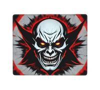 Red and Black Evil Ghost - Mouse Pad,Non-Slip Rubber Base Durable Stitched Edges Computer Mousepad for Gaming Home Office Wireless Mouse 9.4"x7.9"