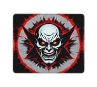 Red and Black Evil Ghost Mouse Pad, Square Cute Mousepad, Anti-Slip Rubber Backing, for Gaming/Computer/Office Supplies10x12in