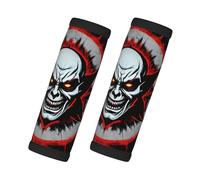 Red and Black Evil Ghost Prints Luggage Handle Cover Travel Accessories Soft and Comfortable For Backpacks and Luggage Bags