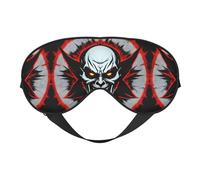 Red and Black Evil Ghost Soft Eye mask, All Over Printed, 96% Polyester 4% Spandex
