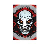 Red and Black Evil Ghost Unbreakable Polycarbonate Switch Plate-Modern 1 Gang Light Cover for Home Office with Matching Screws