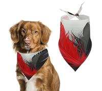 Red and Black Feather Easter Dog Bandanas for Small Medium Large Dogs,Cat Dogs,Pet Scarf - Polyester Cute Bibs.Triangle Pet Scarf for Puppy Pet,Personalized Birthday/Party Fun Idea Gift