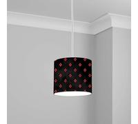 Red and Black Geometric Pattern Ceiling Lampshade Lightshade for Room - Multiple Sizes