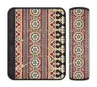 Red and Black Japanese Vintage Flowers 2 Pack seat Belt Strap Cover, More Comfort Driving, seat Belt Cover pad for Bag Van Truck 10x7.7 in accesorios para carro