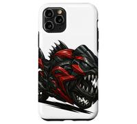 Red and Black Piranha Monster Bike with Razor Fangs Case for iPhone 11 Pro