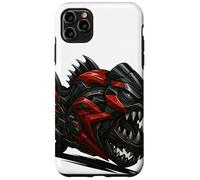 Red and Black Piranha Monster Bike with Razor Fangs Case for iPhone 11 Pro Max