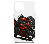 Red and Black Piranha Monster Bike with Razor Fangs Case for iPhone 13