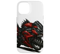 Red and Black Piranha Monster Bike with Razor Fangs Case for iPhone 14