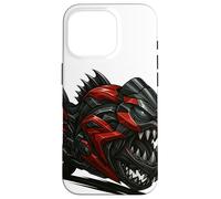 Red and Black Piranha Monster Bike with Razor Fangs Case for iPhone 16 Pro