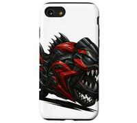 Red and Black Piranha Monster Bike with Razor Fangs Case for iPhone SE (2020) / 7/8