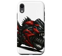 Red and Black Piranha Monster Bike with Razor Fangs Case for iPhone XR