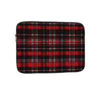 Red and Black Plaid Laptop Case 15 inch, Shockproof Protective Computer Sleeve Cover Water Resistant Laptop Bag Carrying Tablet Cover Briefcase Handbags Gifts for Men Women