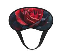 Red and Black Rose Print Adults Sleep Comfort Eye Mask Light Blocking Nap Aid for Travel Insomnia Camping