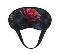 Red and Black Rose Sleep Mask for Side Sleeper, Eye Mask Sleeping for Women Men,for Sleeping with Elastic Band