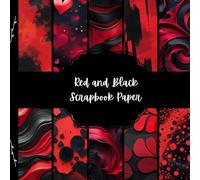 Red and Black Scrapbook Paper, Abstract Junk Journal Paper, High Contrast Decorative Paper, DIY Projects, Origami, Collage Sheets, Decoupage Paper, 10 Designs, Double Sided
