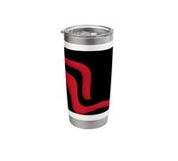 Red and Black Wavy Abstract Wave Pattern Stainless Steel Insulated Tumbler