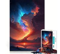Red And Blue Epic Sky 1000 Piece Jigsaw Puzzles for Teenagers Jigsaw Clear Logic Toy Peaceful Time Perfect Cut Santa Wish List (38x26cm)