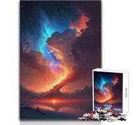 Red And Blue Epic Sky 1000 Piece Jigsaws for Teenagers Logical Thinking Development Game Great Gift for Meaningful Moments Size 38x26cm