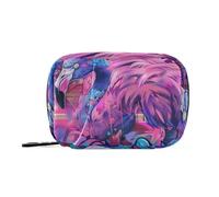 Red and Blue Flamingos Pill Bags with Detachable Compartments Convenient Pill Organizer 2 Times a Day for Purse