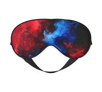 Red and Blue Galaxy Print Eye Mask, Soft and Breathable, Suitable for Nap, Travel, and Night Sleep