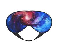 Red and Blue Galaxy Print Eye Mask, Soft and Breathable, Suitable for Nap, Travel, and Night Sleep