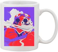 Red and Blue Hope Style Poster Ceramic Mug White